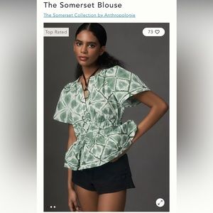 Anthropologie Somerset Blouse 💚 BEST SELLER - Worn once!